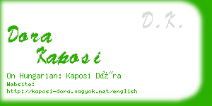 dora kaposi business card